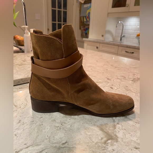Camel colour suede See By Chloe booties - Picture 2 of 4